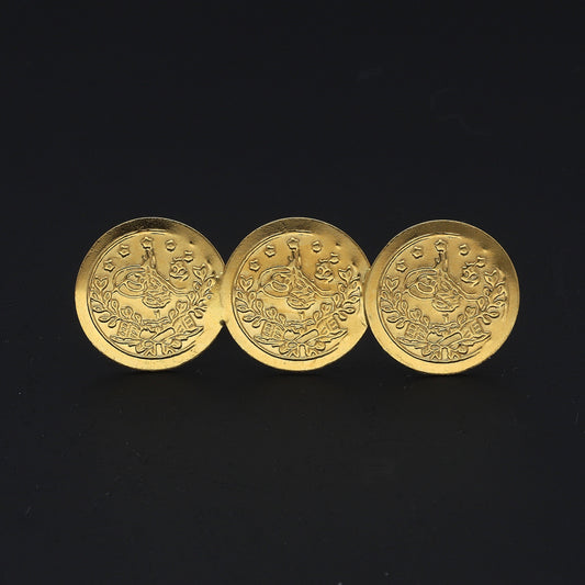 Gold Lira Coin Brooch 21KT - FKJBRCH21KM11521