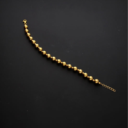 Gold Minimalist Luxe Beaded Bracelet 21KT - FKJBRL21KM10234
