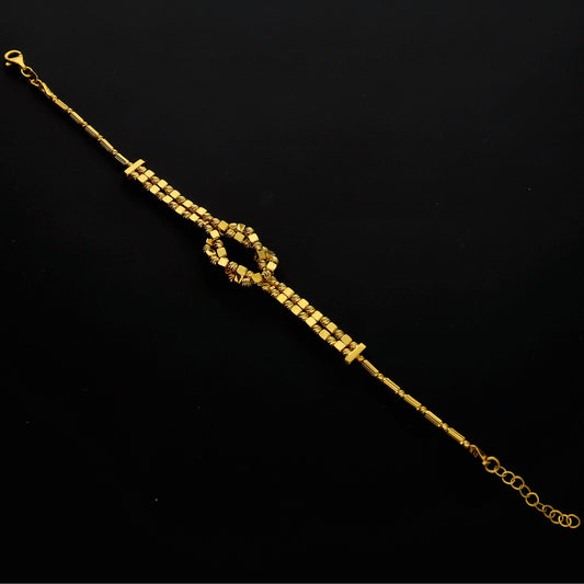 Gold Tie-Knot Style Bracelet 21KT - FKJBRL21KM10242