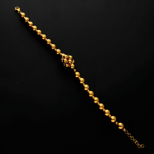 Gold Cluster Bead Bracelet 21KT- FKJBRL21KM10254
