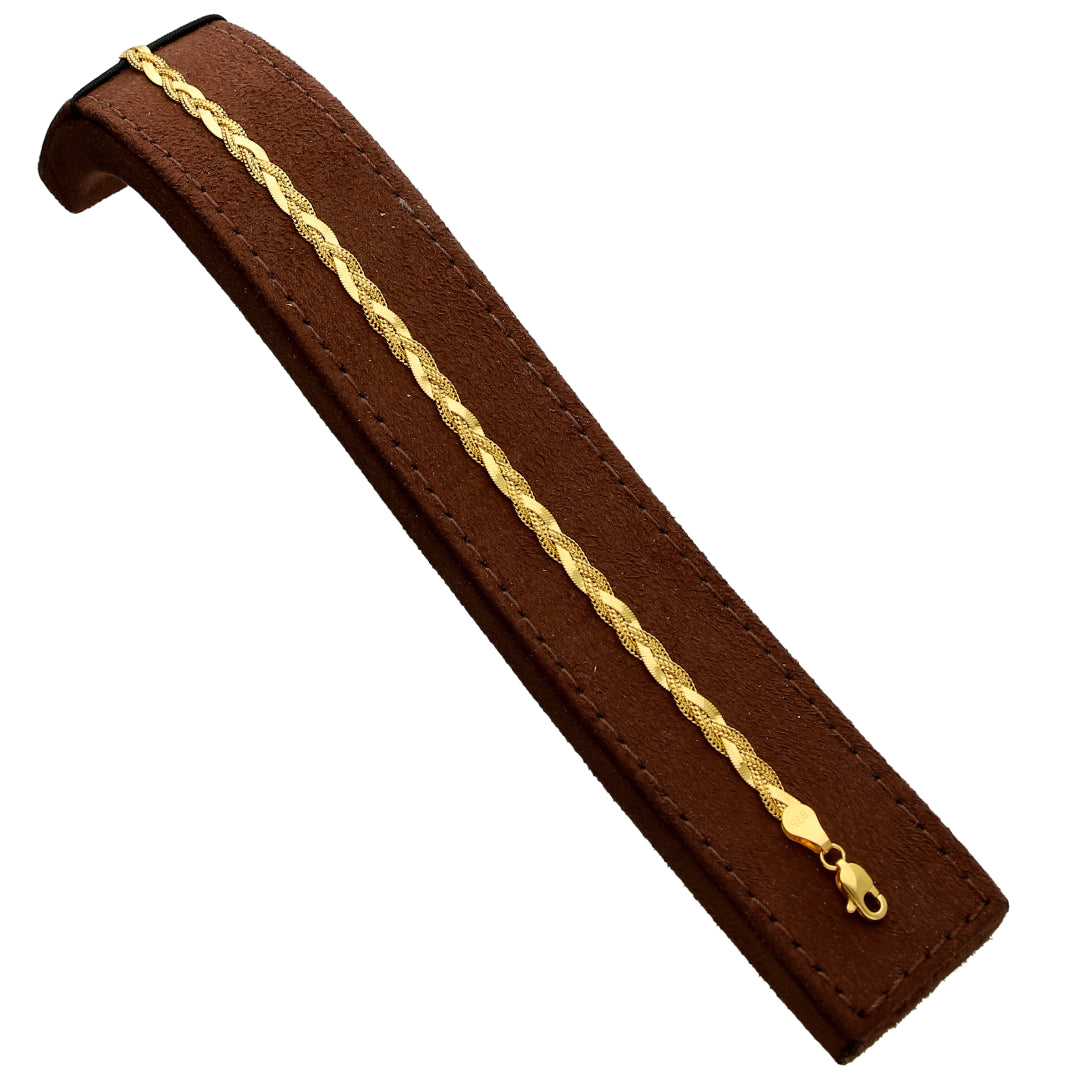 سوار مضفر من الذهب عيار 21 قيراطًا - FKJBRL21KM10293