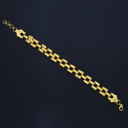 Gold Thick Strap Bracelet 21KT - FKJBRL21KM10446