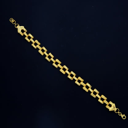 Gold Thick Strap Bracelet 21KT - FKJBRL21KM10448