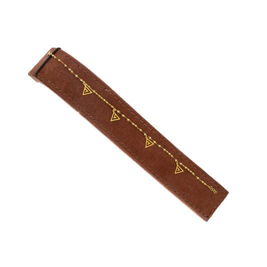 Gold Trendy Triangle Bracelet 21KT - FKJBRL21KM10515