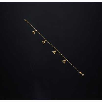 Gold Trendy Triangle Bracelet 21KT - FKJBRL21KM10515