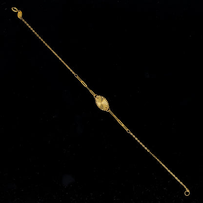 Gold Oval Charm Bracelet 21KT - FKJBRL21KM10935