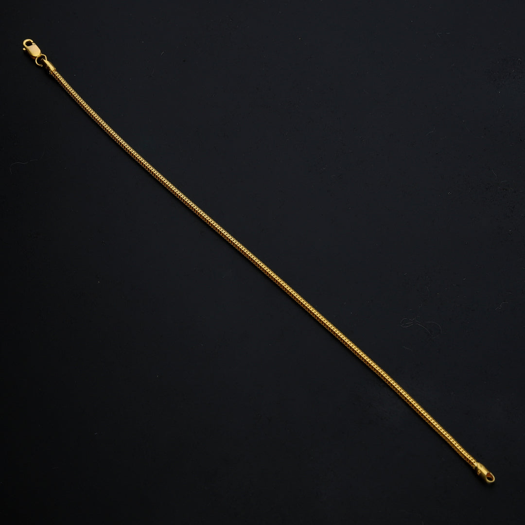 Gold Fine Chain Bracelet 21KT - FKJBRL21KM11485