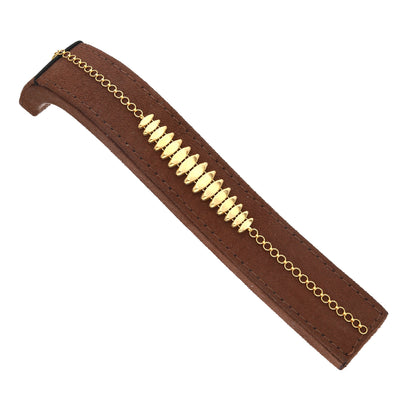 Gold Oval Discs Bracelet 21KT - FKJBRL21KM11486