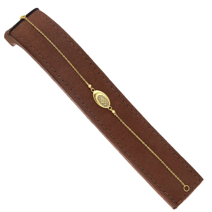 Gold Oval Center Bracelet 21KT - FKJBRL21KM11491