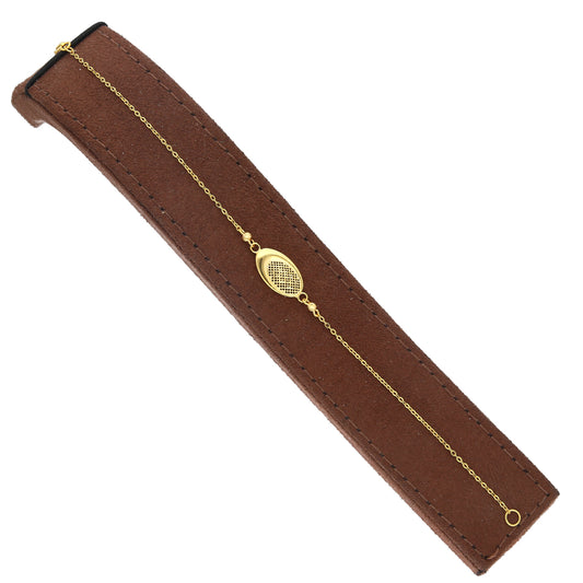 Gold Oval Center Bracelet 21KT - FKJBRL21KM11491