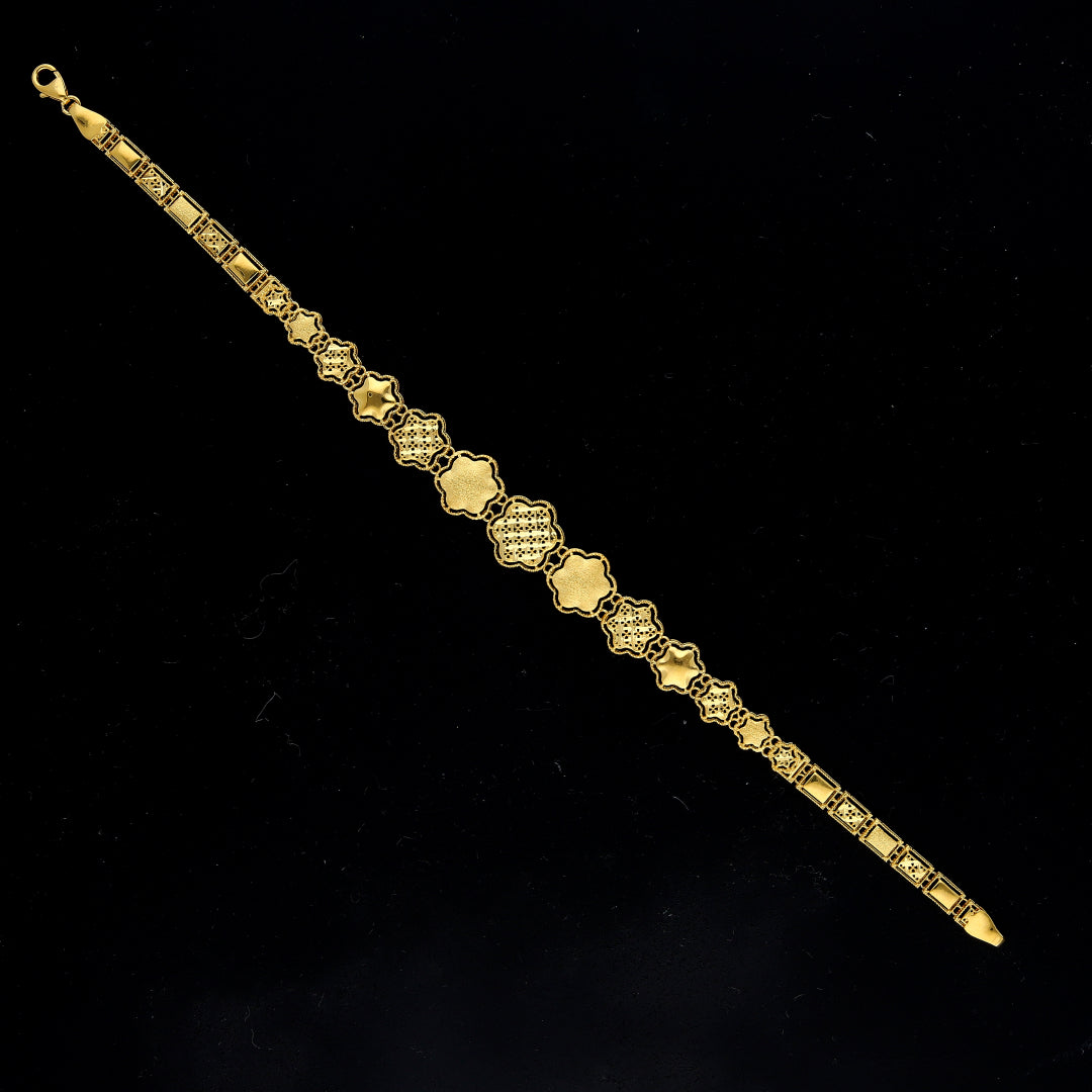 Gold Ethnic Motif Bracelet 21KT - FKJBRL21KM11498