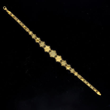Gold Ethnic Motif Bracelet 21KT - FKJBRL21KM11498