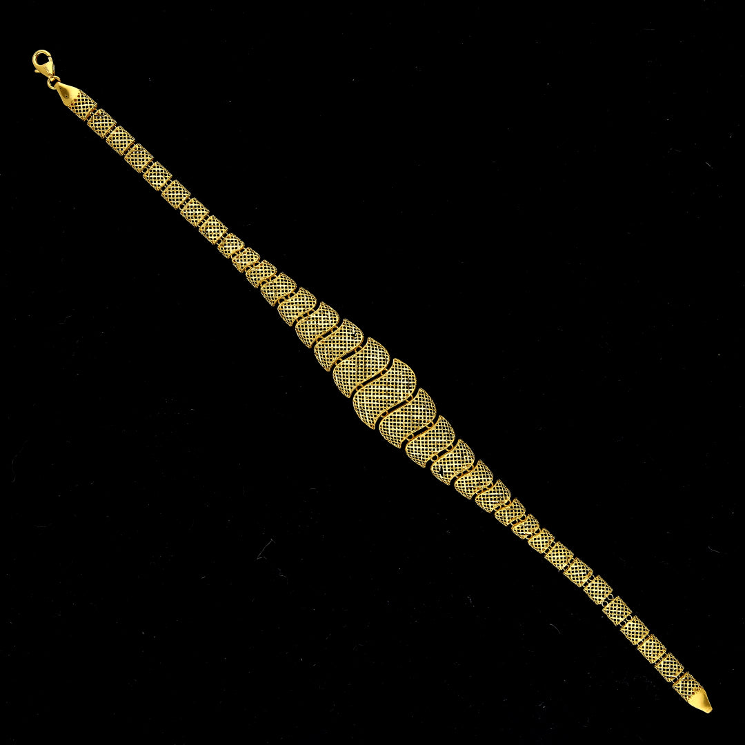 Gold Mesh Link Bracelet 21KT - FKJBRL21KM11501