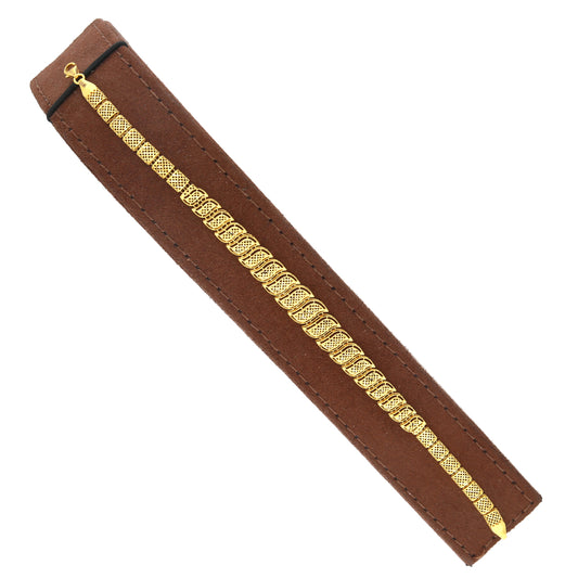 Gold Regal Texture Bracelet 21KT - FKJBRL21KM11502