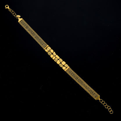 Gold Dual Link Bracelet 21KT - FKJBRL21KM11504
