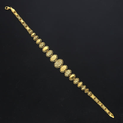 Gold Oval Motif Bracelet 21KT - FKJBRL21KM11507