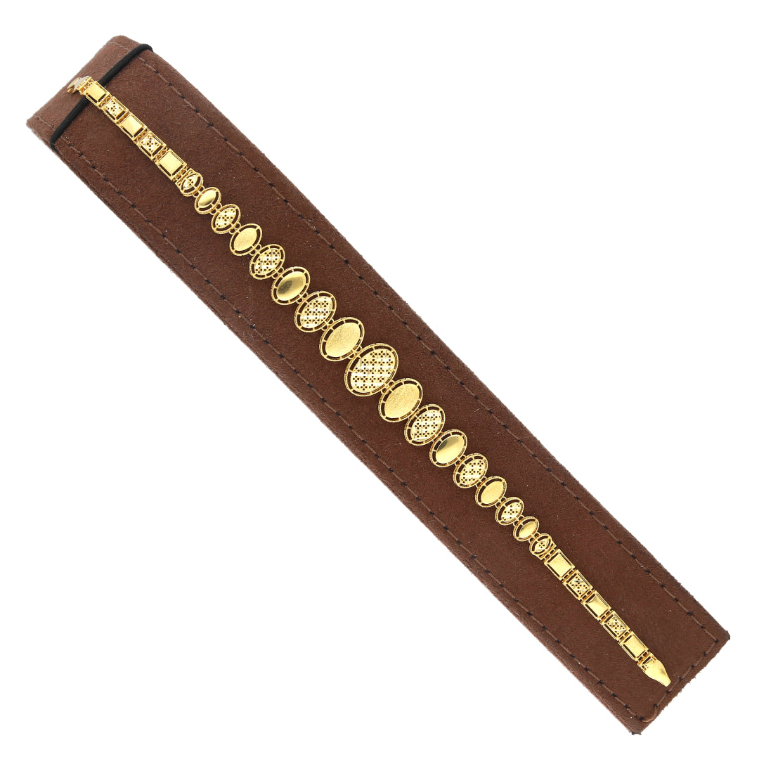 Gold Oval Motif Bracelet 21KT - FKJBRL21KM11507