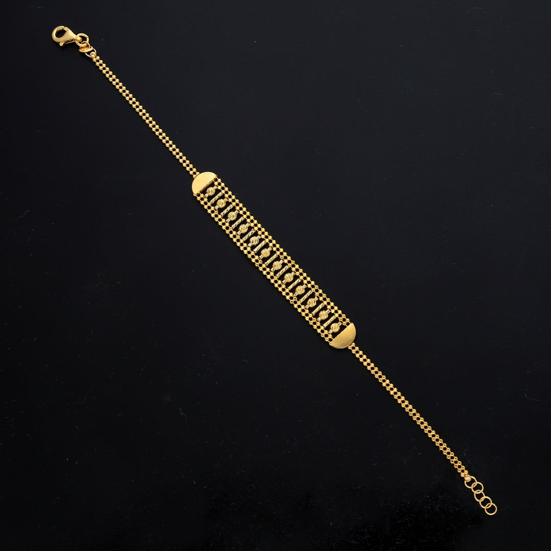 Gold Luxe Linear Bracelet 21KT - FKJBRL21KM11508