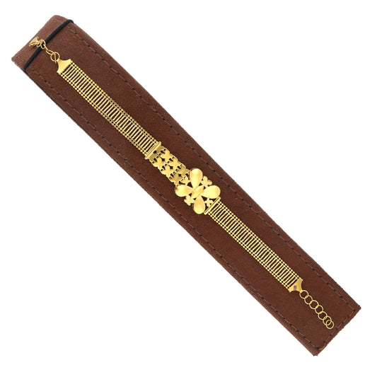 Gold Blossom Statement Bracelet 21KT - FKJBRL21KM11509