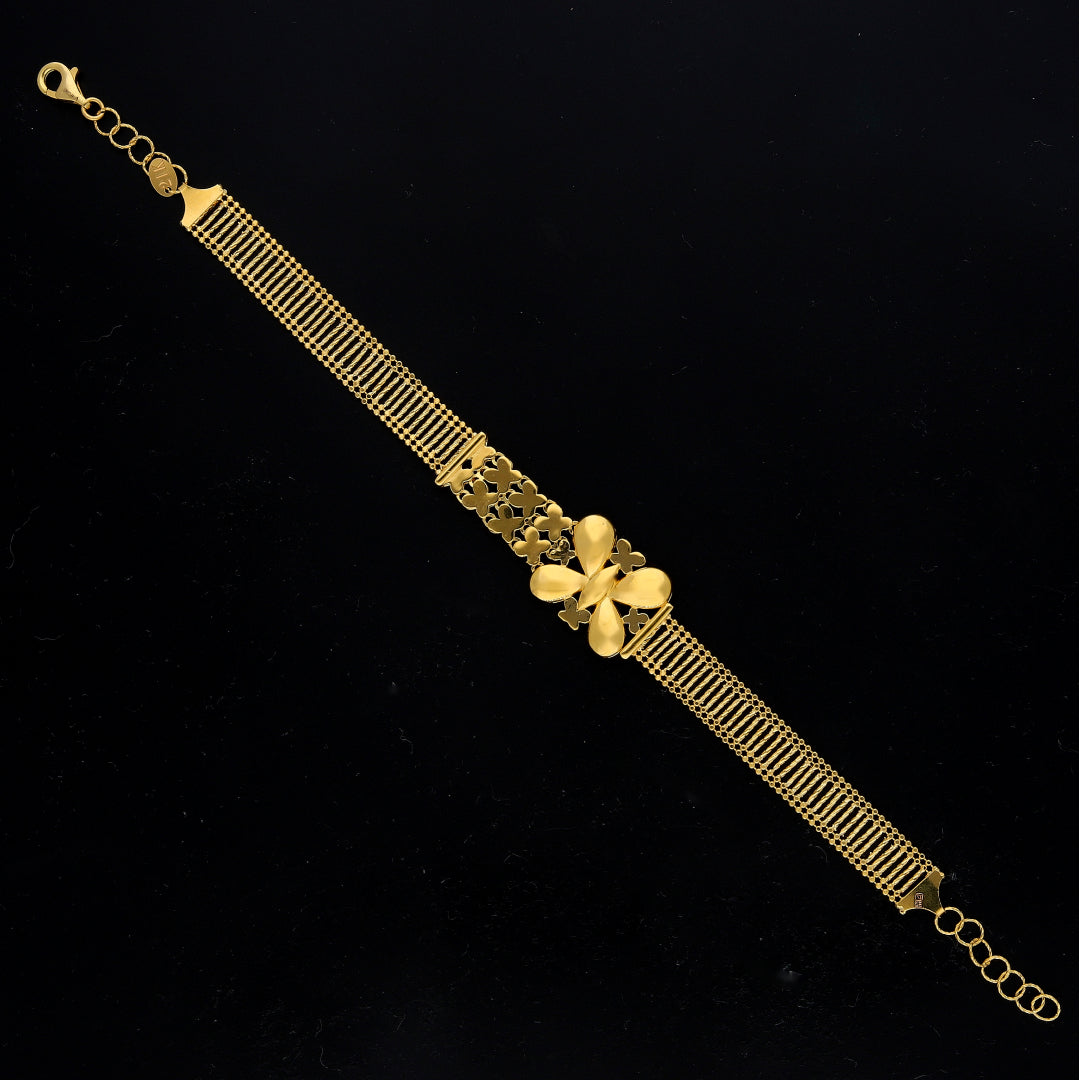 Gold Blossom Statement Bracelet 21KT - FKJBRL21KM11509