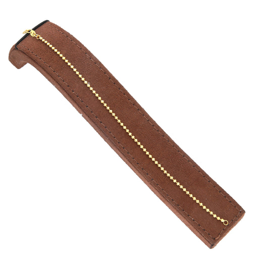 Gold Beaded Link Bracelet 21KT - FKJBRL21KM11538
