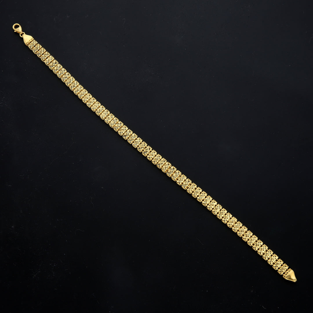 Gold Lattice Link Bracelet 21KT - FKJBRL21KM11559