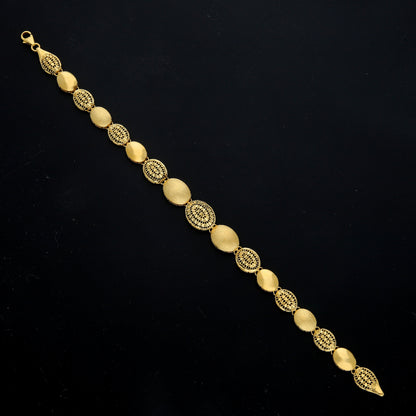 Gold Oval Harmony Bracelet 21KT - FKJBRL21KM11560
