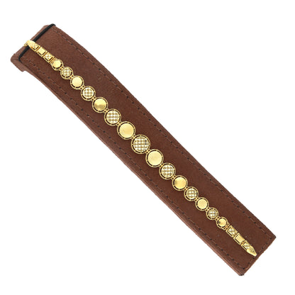 Gold Geometric Filigree Bracelet 21KT - FKJBRL21KM11562