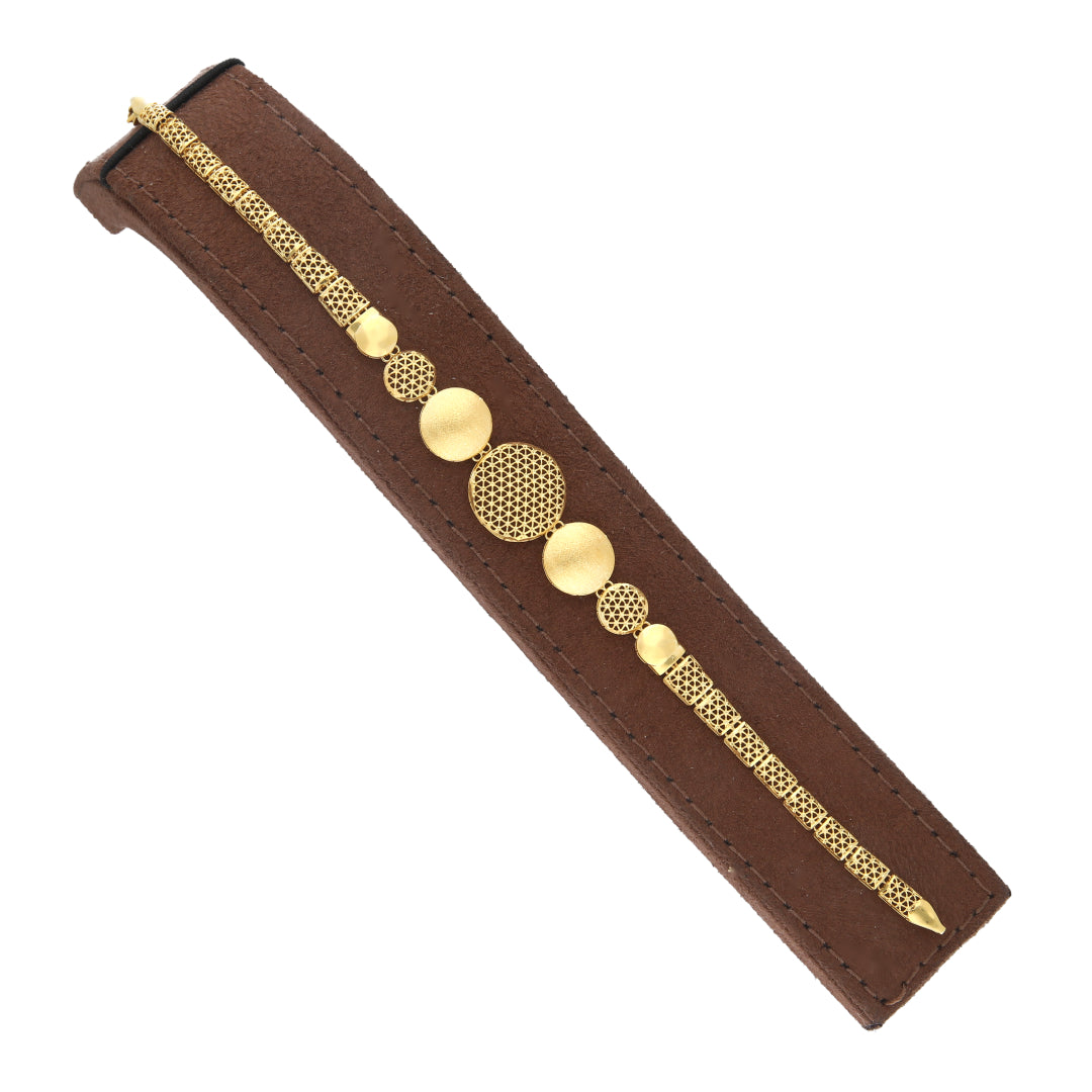 Gold Filigree Circle Bracelet 21KT - FKJBRL21KM11565