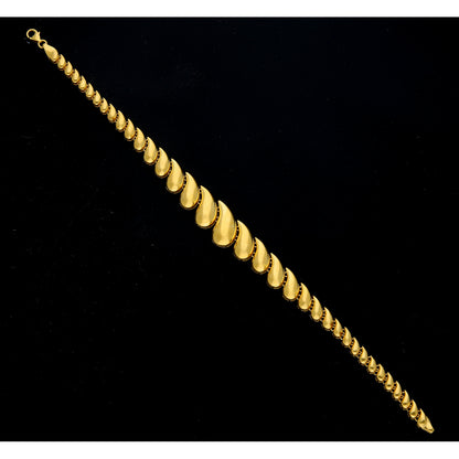 Gold Cascade Link Bracelet 21KT - FKJBRL21KM11566