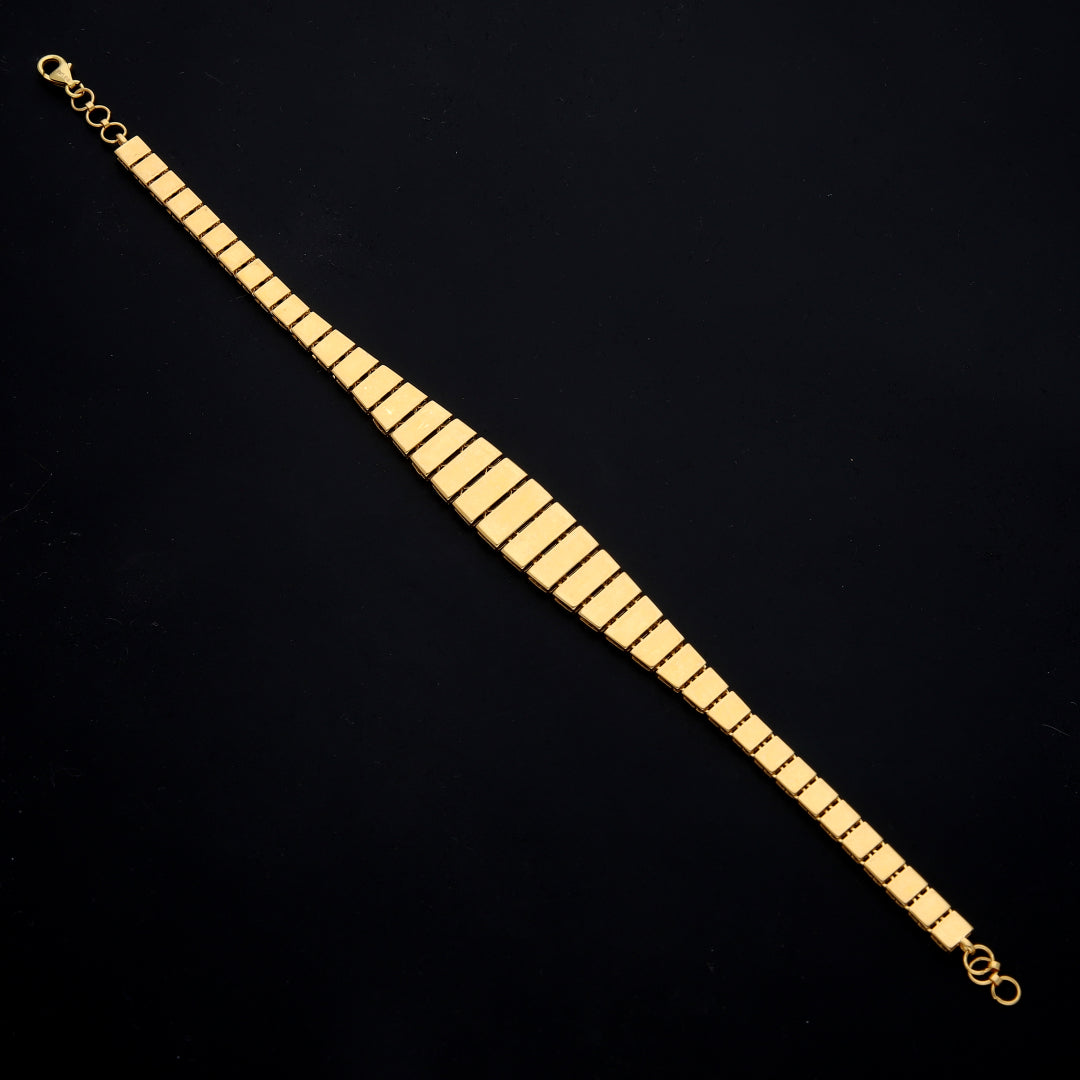 Gold Tapered Link Bracelet 21KT - FKJBRL21KM11572