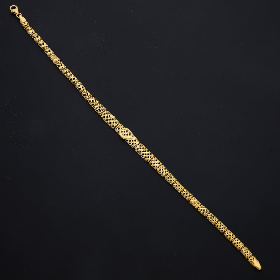 Gold Mesh Link Bracelet 21KT - FKJBRL21KM11574