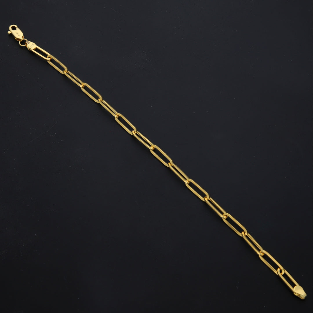 Gold Long Link Bracelet 21KT - FKJBRL21KM11575