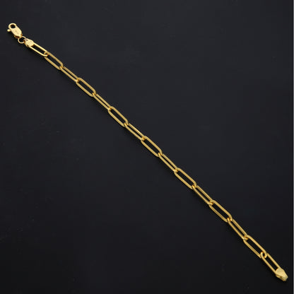 Gold Long Link Bracelet 21KT - FKJBRL21KM11575