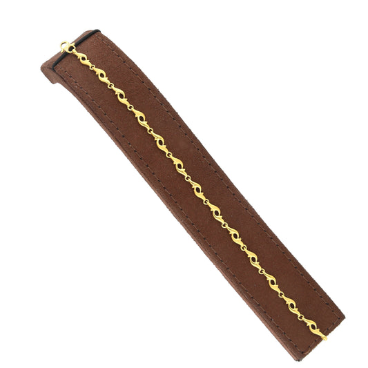 Gold Elegant Link Bracelet 21KT - FKJBRL21KM11590