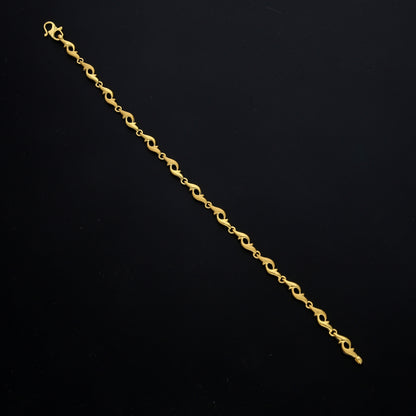 Gold Elegant Link Bracelet 21KT - FKJBRL21KM11590
