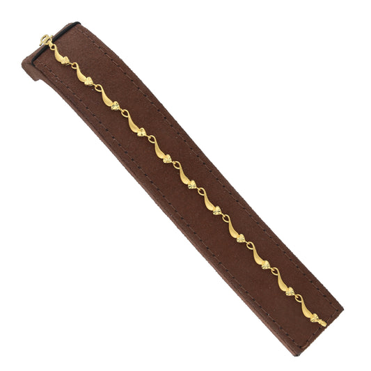 Gold Swirl Link Bracelet 21KT - FKJBRL21KM11592