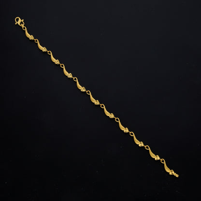 Gold Swirl Link Bracelet 21KT - FKJBRL21KM11592