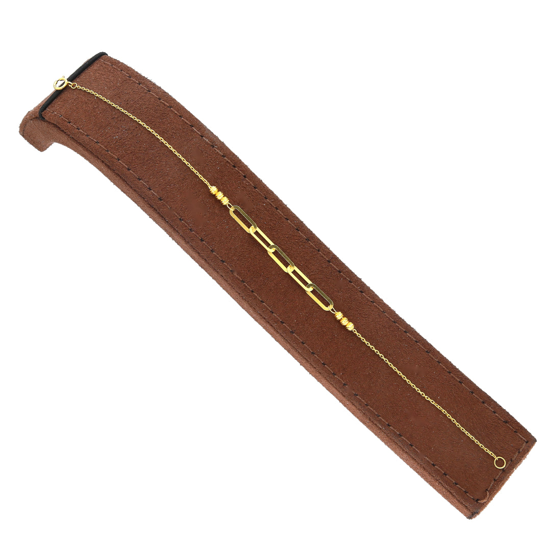 Gold Interlink Bracelet 21KT - FKJBRL21KM11617