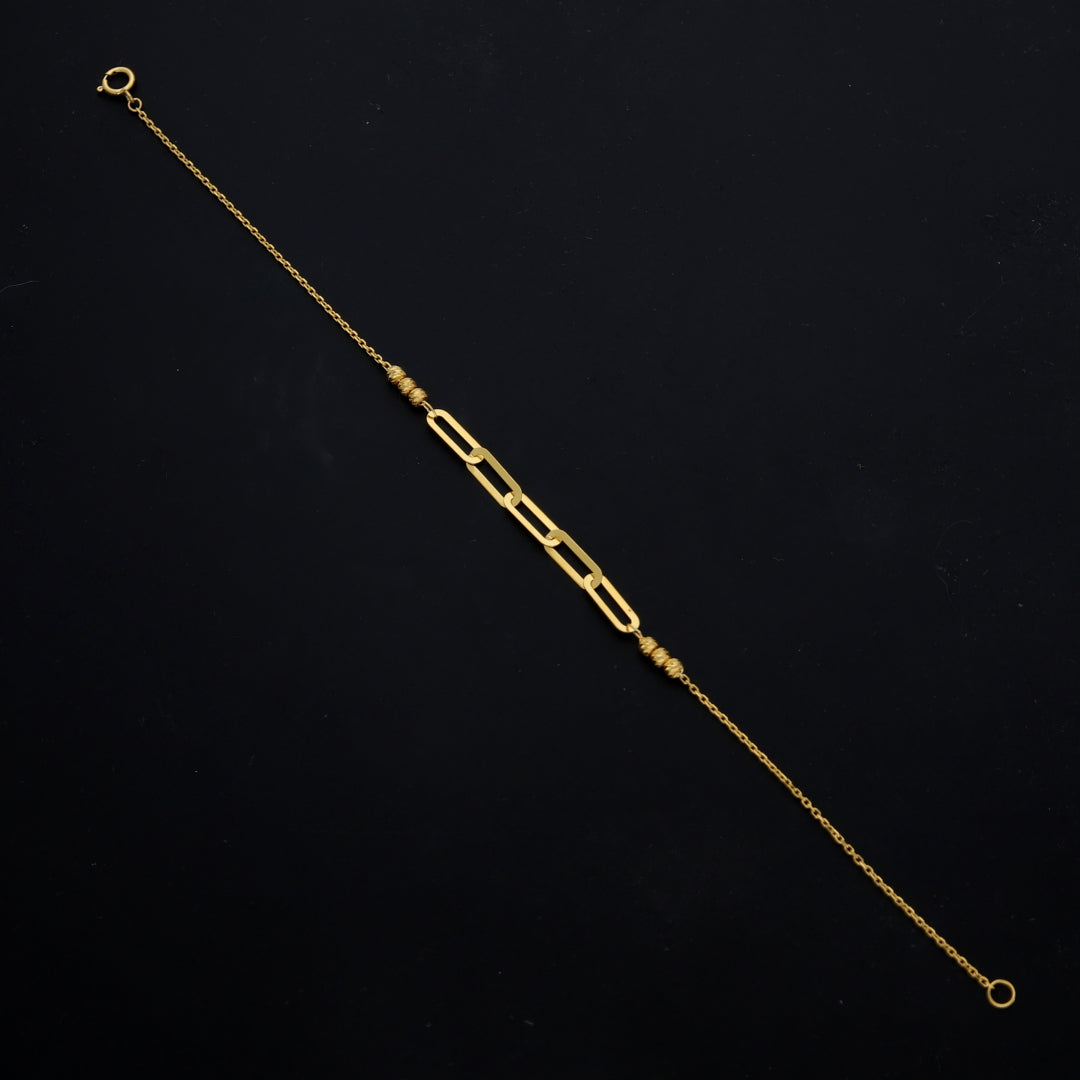 Gold Interlink Bracelet 21KT - FKJBRL21KM11617