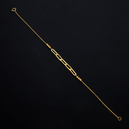 Gold Interlink Bracelet 21KT - FKJBRL21KM11617