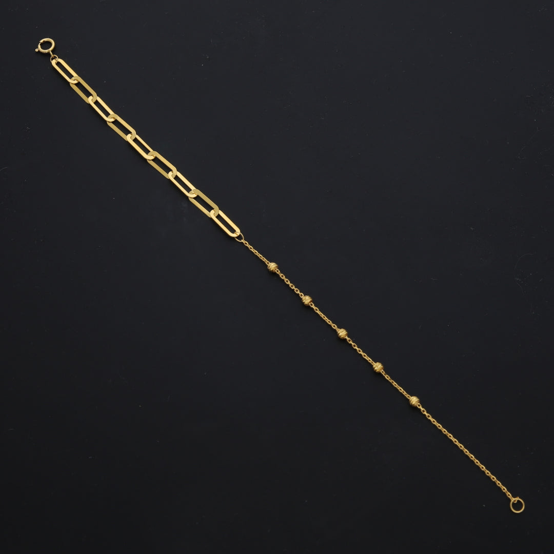 Gold Interlink Bracelet 21KT - FKJBRL21KM11618