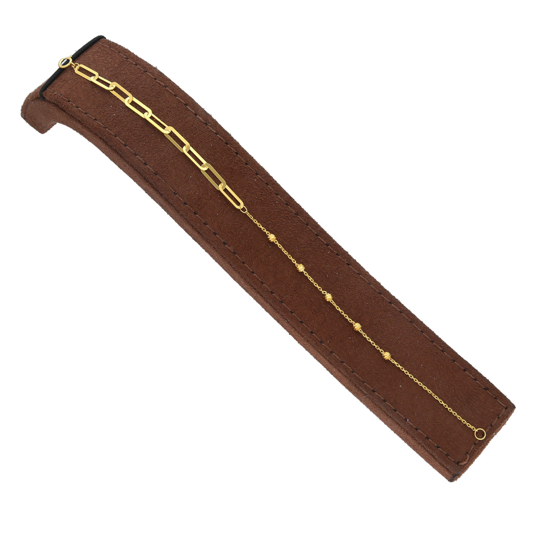 Gold Interlink Bracelet 21KT - FKJBRL21KM11618