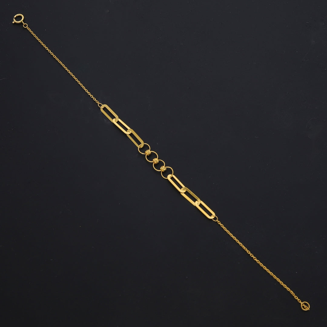 Gold Chain Link Bracelet 21KT - FKJBRL21KM11619