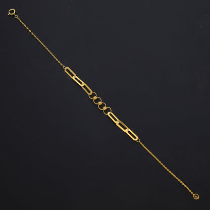 Gold Chain Link Bracelet 21KT - FKJBRL21KM11619