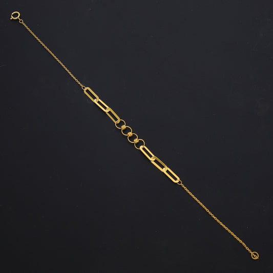 Gold Chain Link Bracelet 21KT - FKJBRL21KM11619