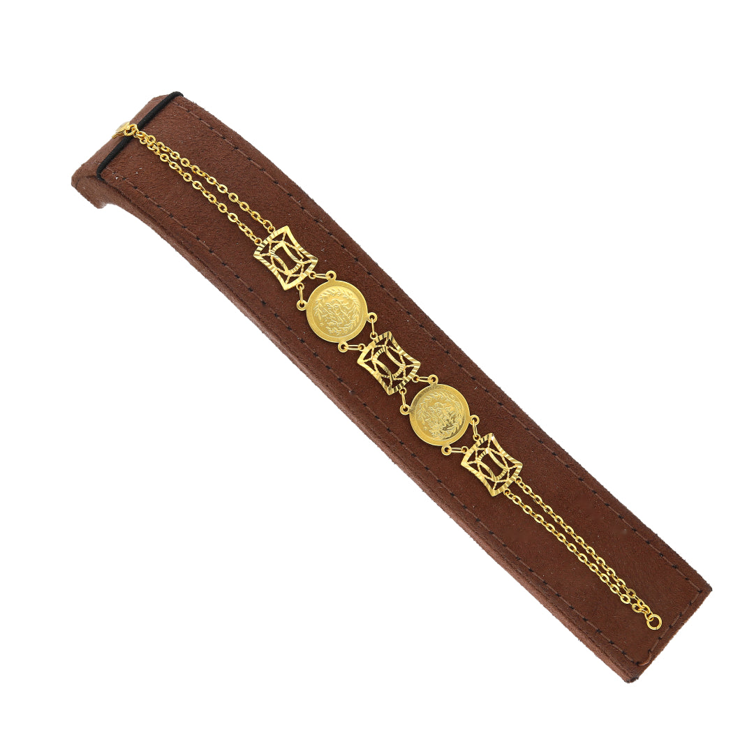 Gold Charm Link Bracelet 21KT - FKJBRL21KM11631
