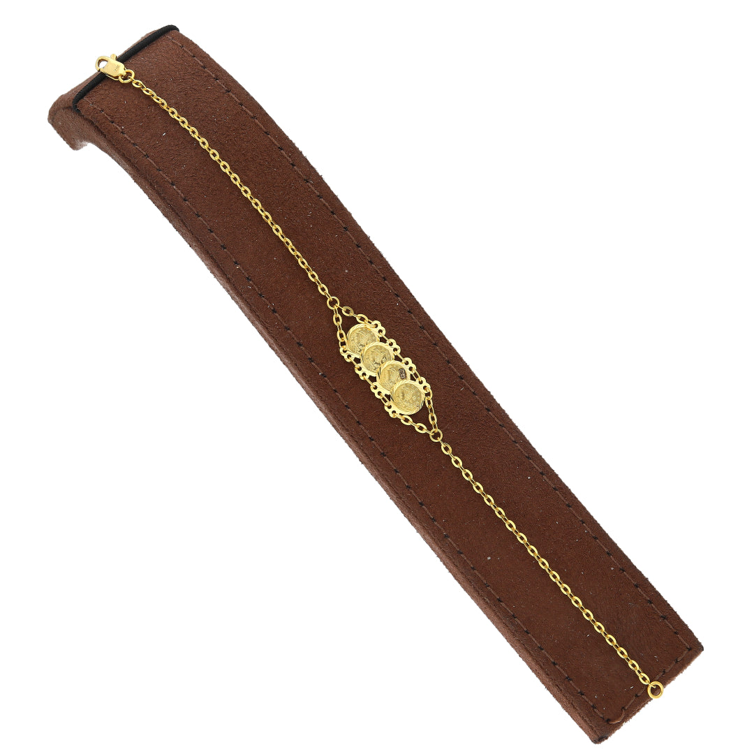 Gold Coin Cluster Bracelet 21KT - FKJBRL21KM11639