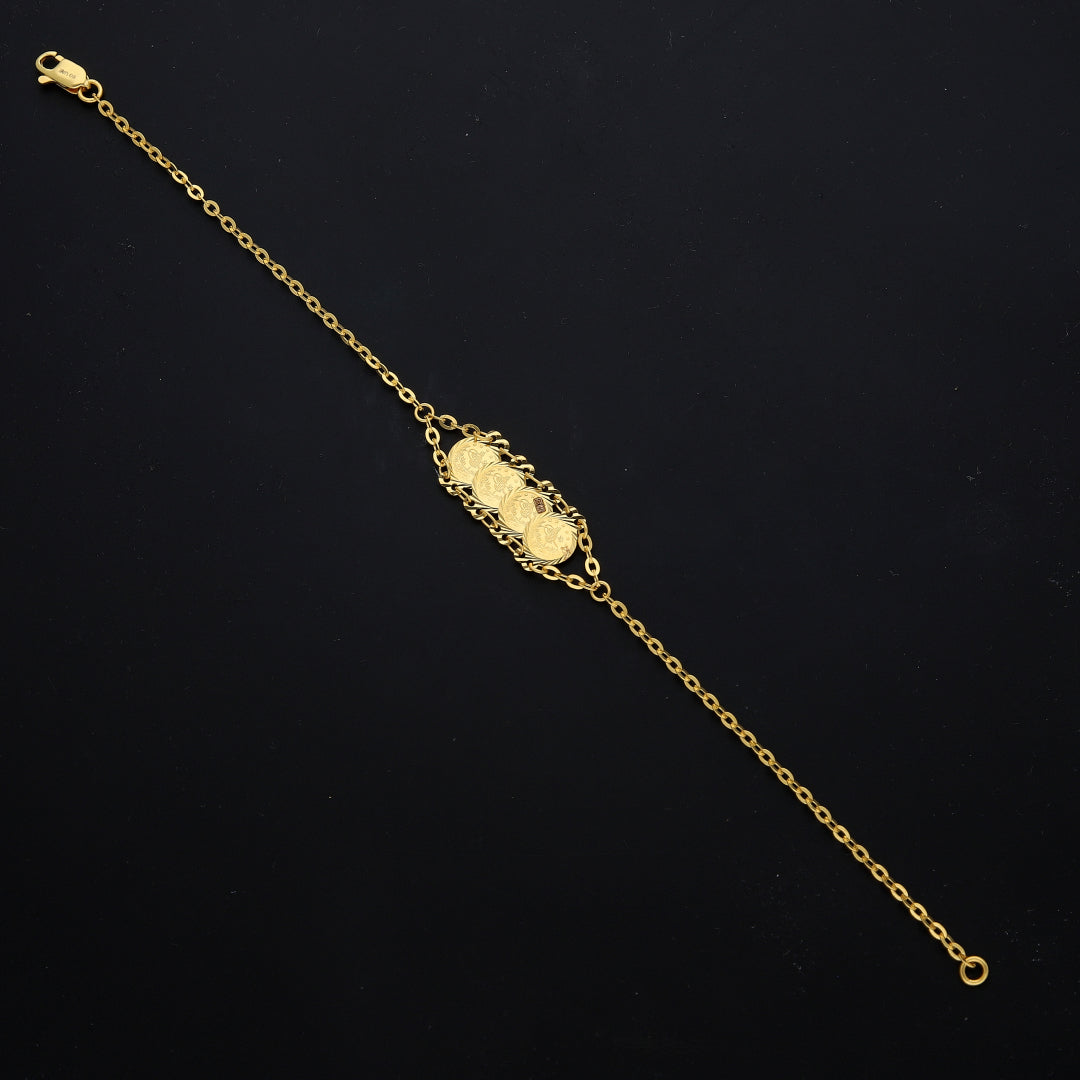 Gold Coin Cluster Bracelet 21KT - FKJBRL21KM11639