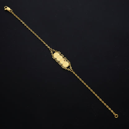 Gold Coin Cluster Bracelet 21KT - FKJBRL21KM11639
